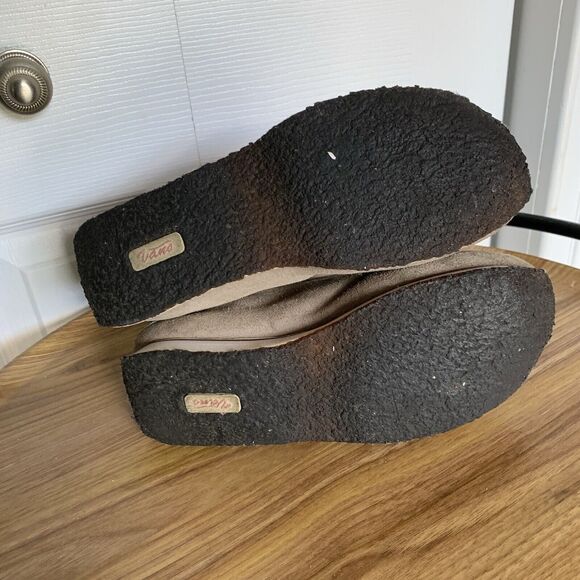 Womens Vans Suede Street Clog II Shoes Size 8.5 Slip-On Beige - Picture 2 of 16